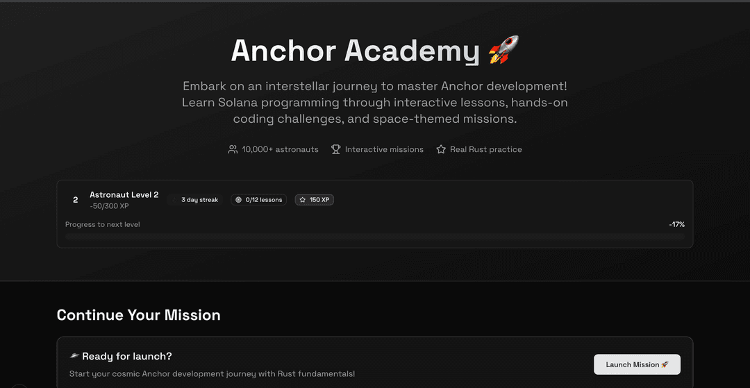 Anchor Academy Demo